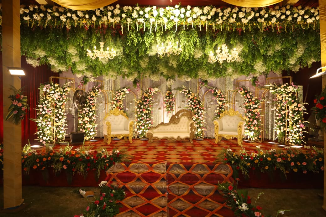 Satge Decor with Golden Gypso